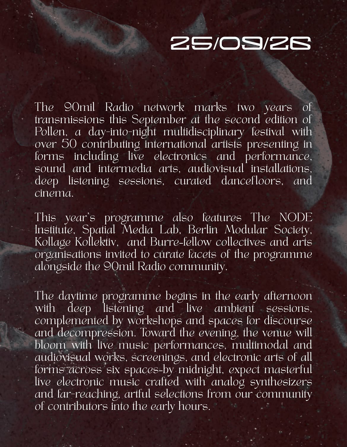 Pollen II programme — page 1